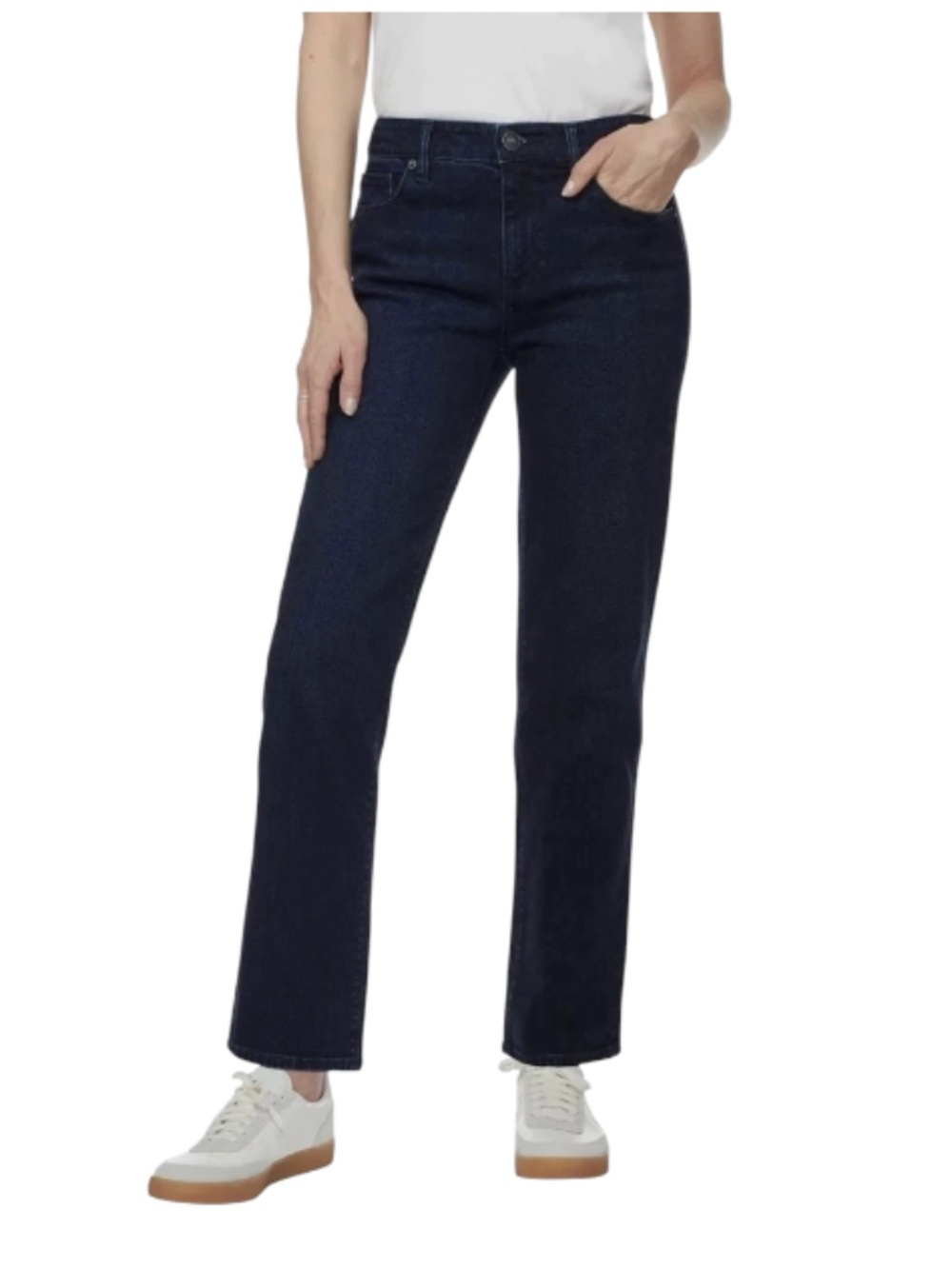 Hudson Los Angeles Womens Midrise Black Straight Leg Jean 16